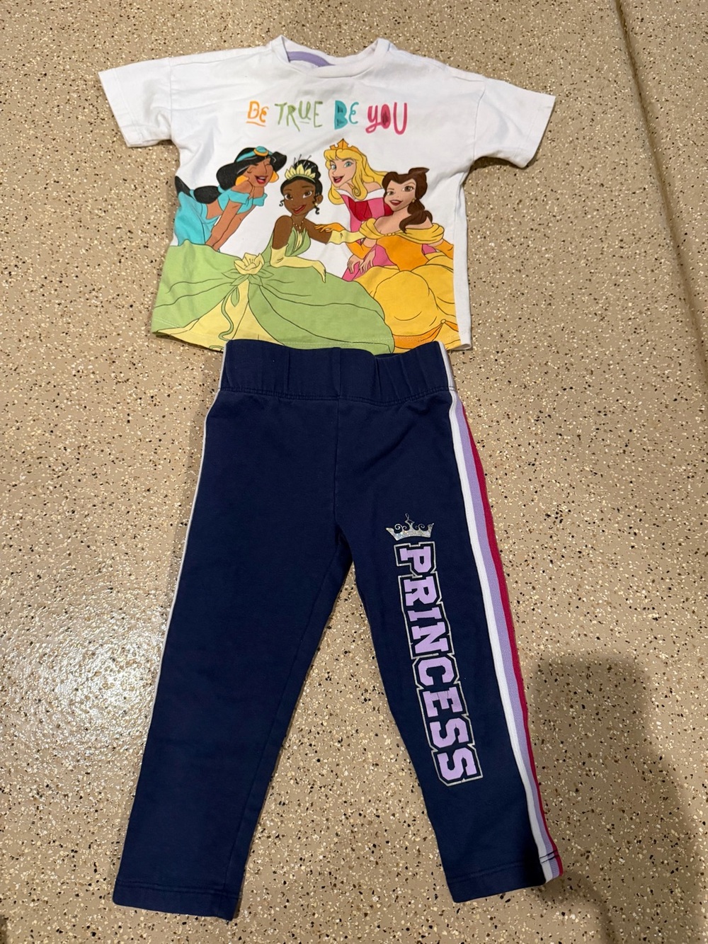 Disney Princess legging and shirt set outfit